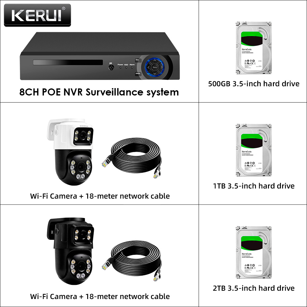 Home Automation Diy Kit - KERUI Kit de Sistema de Cámara